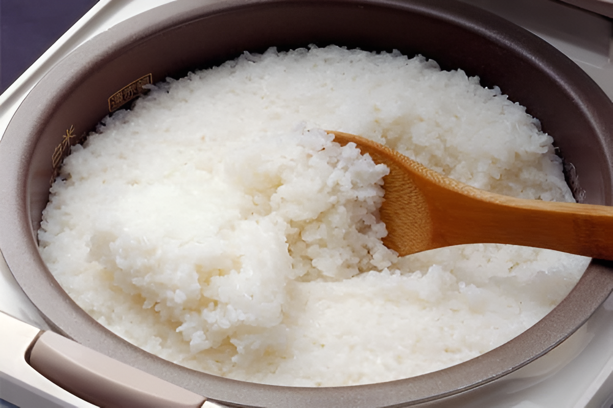 Cơm chín dẻo mềm nhưng không quá nhão